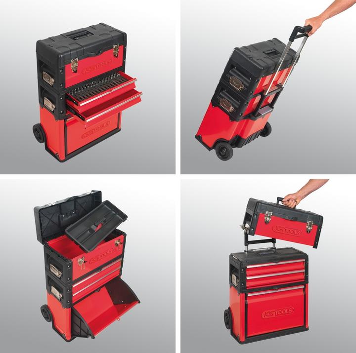 Image du produit KS Tools Caisse à outils mobile en plastique et tôle d'acier, TF 75 kg, h x l 720x320 mm (1 x)