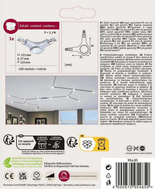 Actual product image Paulmann URail LED L-connector