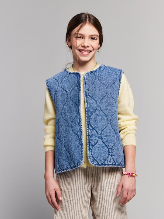 Actual product image Jonen Jeansweste mit Wellensteppung, Mädchen (128)