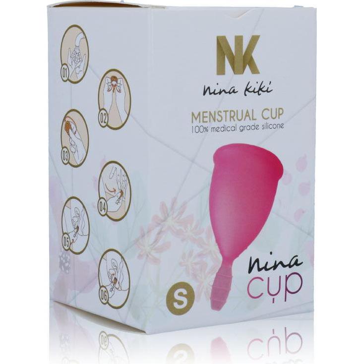 Thumbnail - Nina Kiki, Menstruationstasse, Nina Cup Menstrual Cup Gr?Sse Rosa (S)
