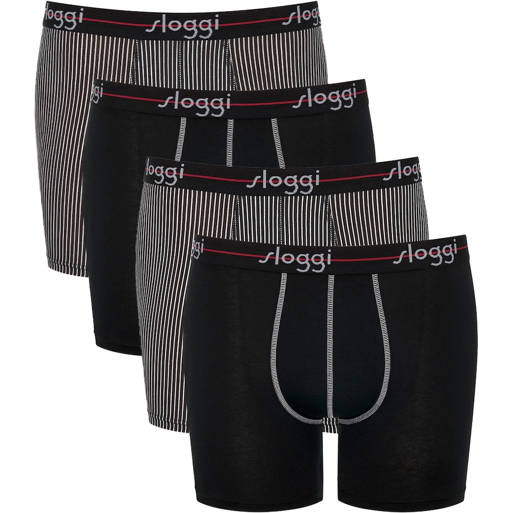 Sloggi, Herren, Unterhosen, 4er Pack Start Short / Pant, Rot, (M, 4er Pack)