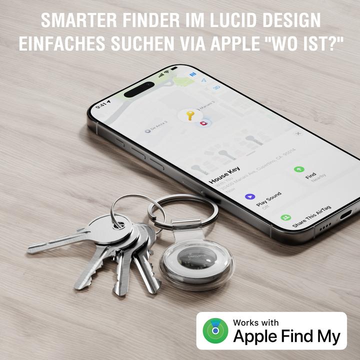 Produktbild 4smarts Schlüsselfinder SkyTag Schwarz/Weiss (iOS)