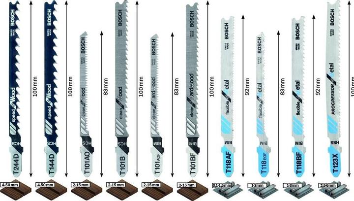 Produktbild Bosch Professional Zubehör 10-tlg. Stichsägeblatt-Set Basic for Metal and Wood