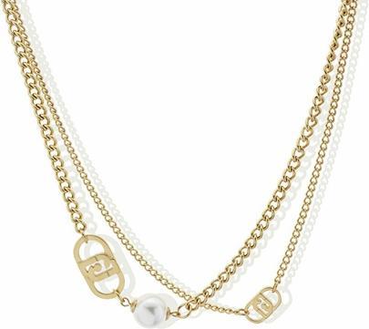 Actual product image Liu Jo Double Gold-Plated Necklace With Synthetic Pearl Lj2802