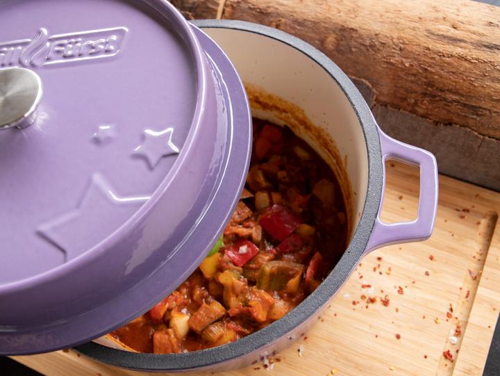 Produktbild Grillfürst Dutch Oven ohne Füsse - emailliert - DO7,5 - lila