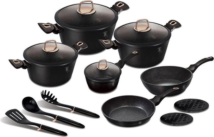 BerlingerHaus Black Rose Collection (28 cm, Pfannenset + Topfset, Aluminium)