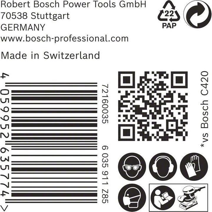 Actual product image Bosch Professional Zubehör EXPERT M480 Abrasive net, 115 x 107 mm, G 80, 50 pieces (80)