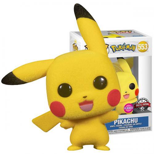 Produktbild Funko Pokémon POP! Games Vinyl figurine Pikachu Waving (Flocked) 9 cm