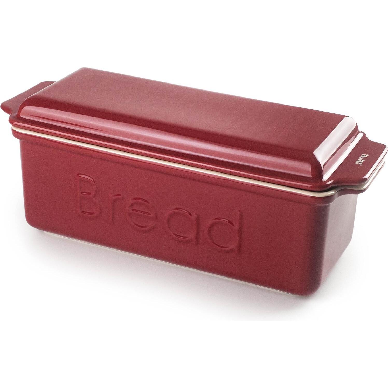 Ibili Brotbackform mit Deckel rot 24,5 x 10 cm Ideal zum Backen von Brot, mit praktischem Deckel (49454825)