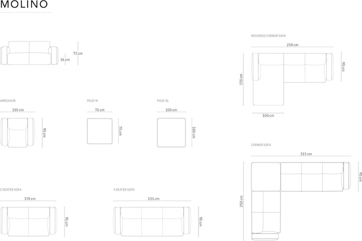 Actual product image Micadoni Molino (2 person sofa, 3-seater, 4-seater)