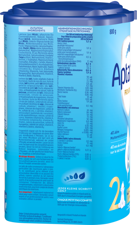 Immagine prodotto Aptamil Pronutra 2 (800 g, da 6 m.)