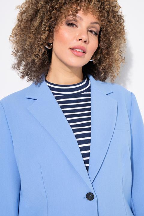 Image du produit Ulla Popken Blazer oversized avec col à revers, fermeture boutonnée (58, 60)