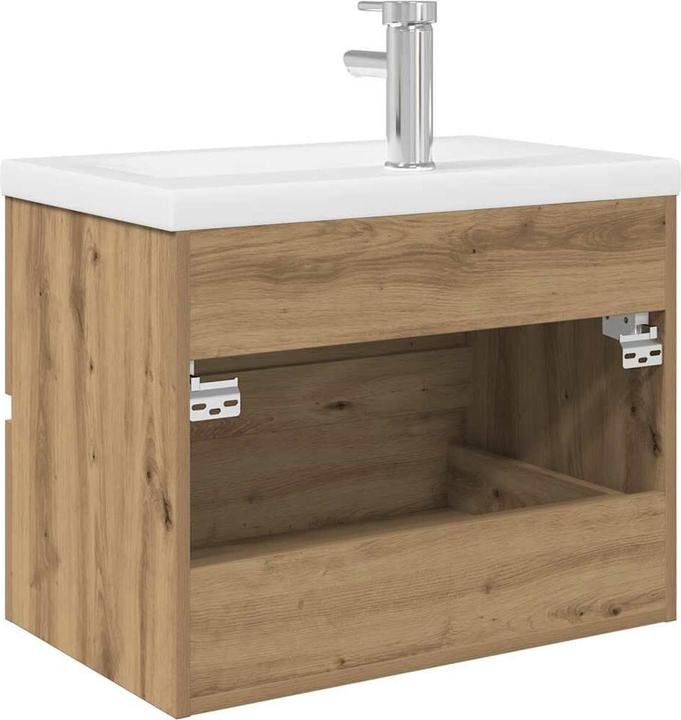 Produktbild vidaXL Waschbeckenunterschrank mit Einbaubecken und Wasserhahn Bad Waschtisch