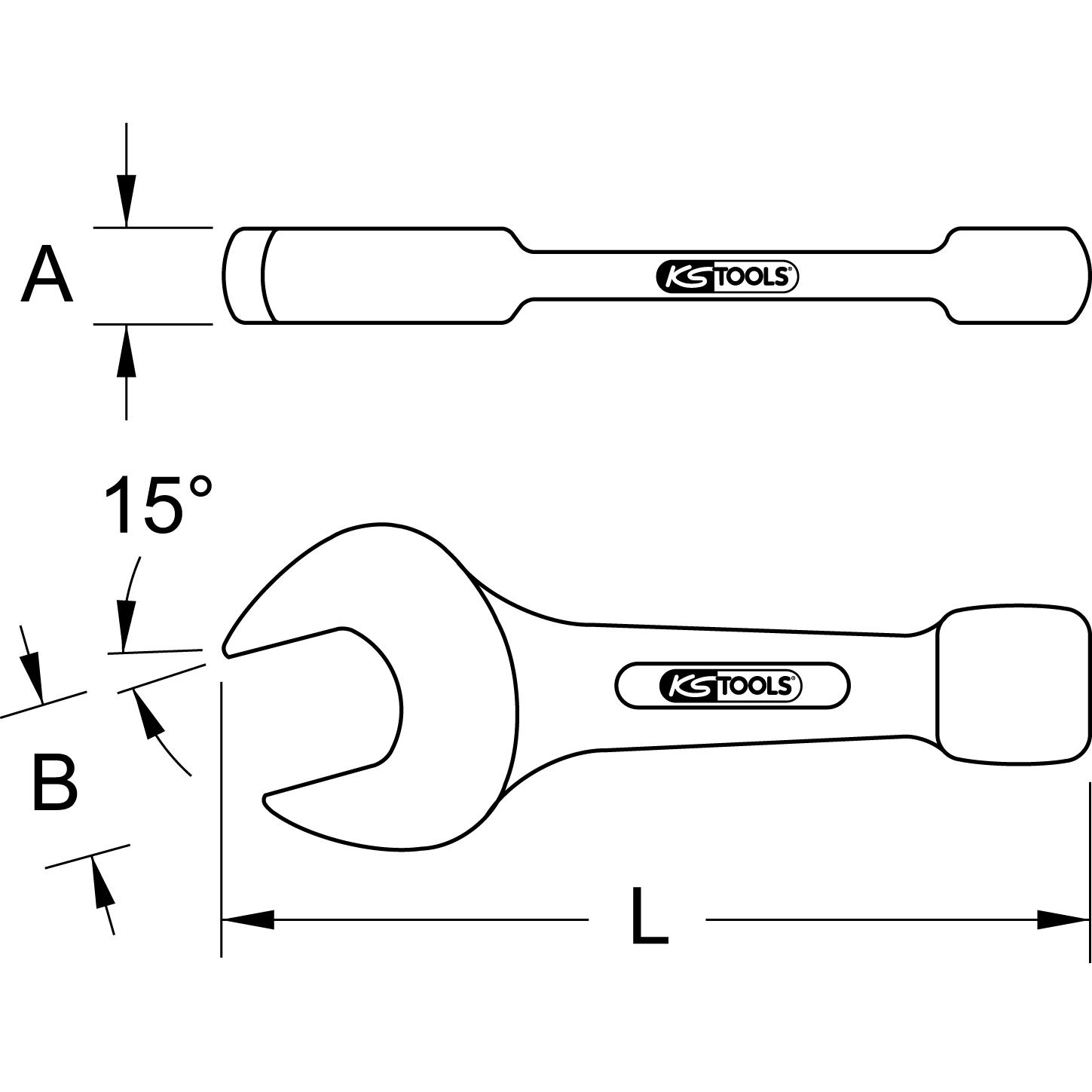 Thumbnail - KS Tools, Schraubenschlüssel, BRONZEplus Schlag-Maulschlüssel (75 mm)