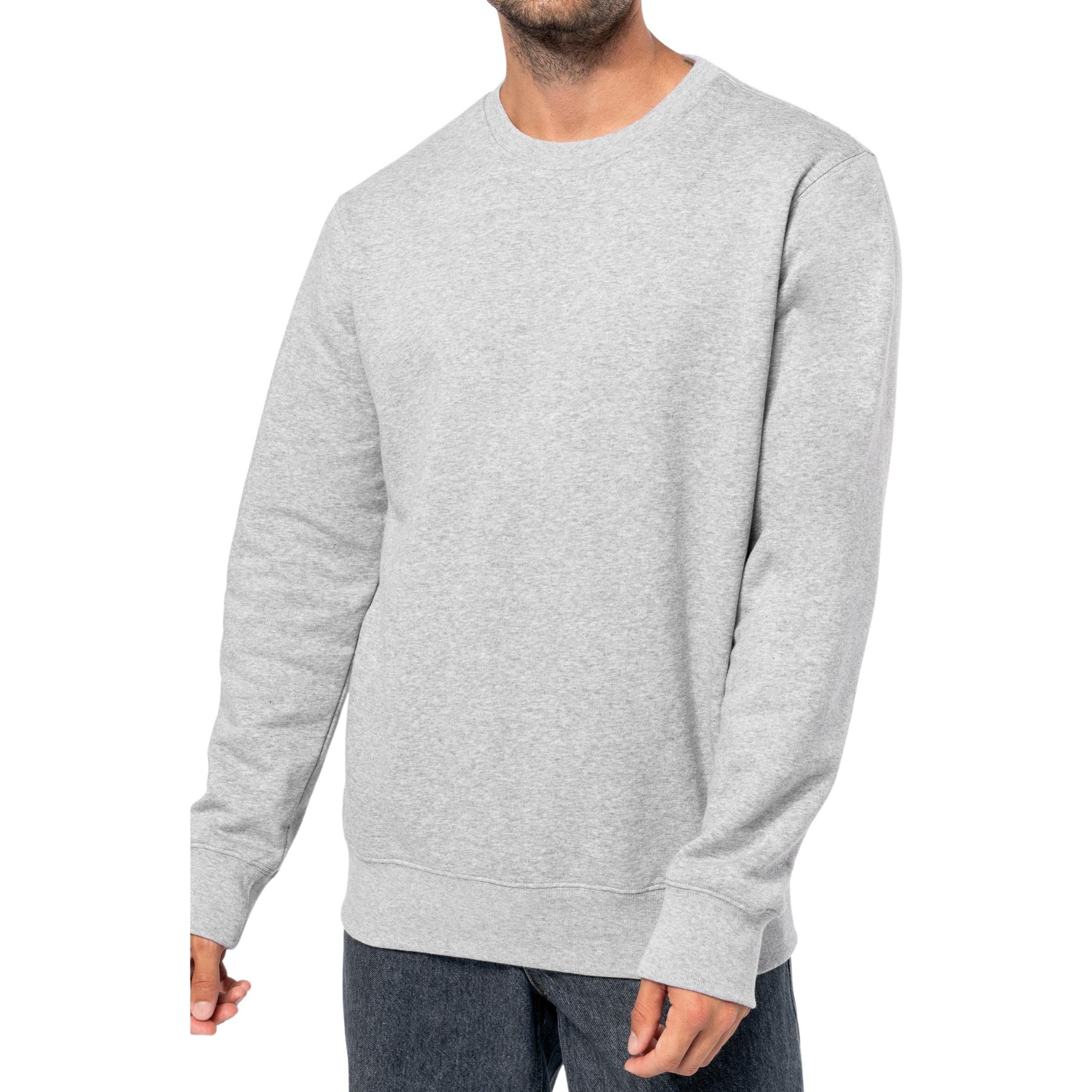 Kariban, Pullover, Sweatshirt mit Rundhalsausschnitt, Grau, (5XL)