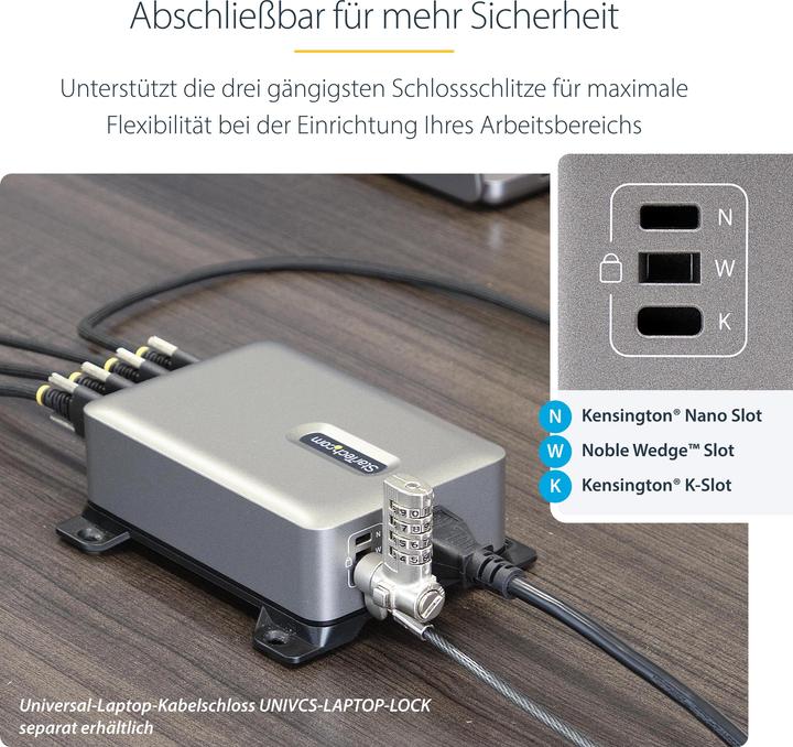 Produktbild StarTech .com 424DEU-USB-C-CHARGER, Drinnen, AC, 28 V, 1,8 m, Grau (240 W)