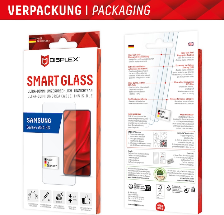 Produktbild Displex Smart Glass, Displayschutzfolie (1 Stück, Samsung Galaxy A54 5G)