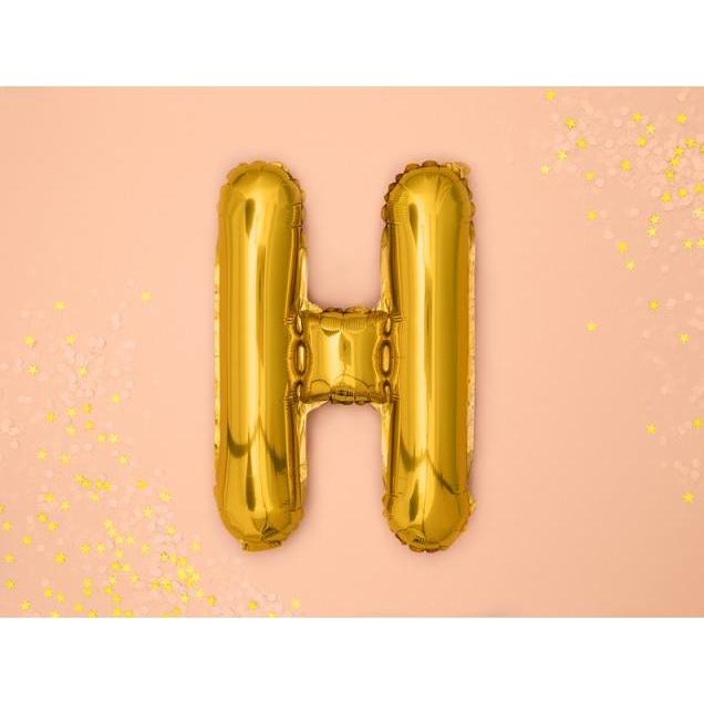 Thumbnail - Partydeco Ballon Brief "H" in Gold
