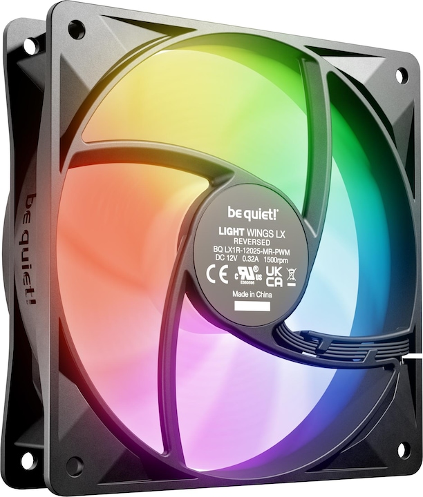 Image du produit be quiet! Lüfter 120*120*25 Light Wings LX PWM Reverse Black (120 mm, 1 x)