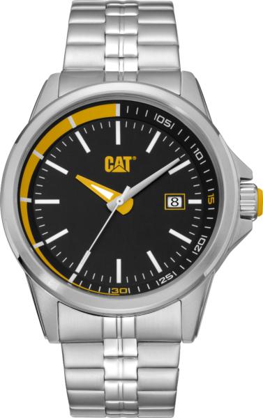 Cat Horloge Slider 3HD roestvrij staal zwart/geel 43mm 100m (43 mm)