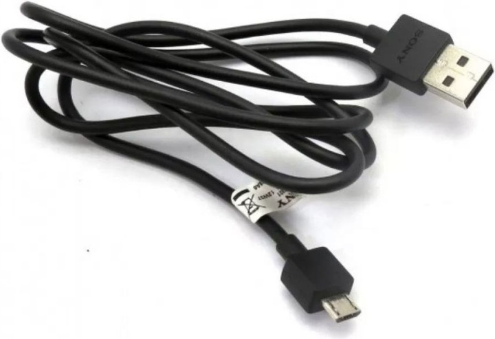 Sony USB cable ORG Xperia Z / Z1 / Z2 / Z3 / Z5 microUSB (EC803) black (1M) (1 m, USB 3.0)