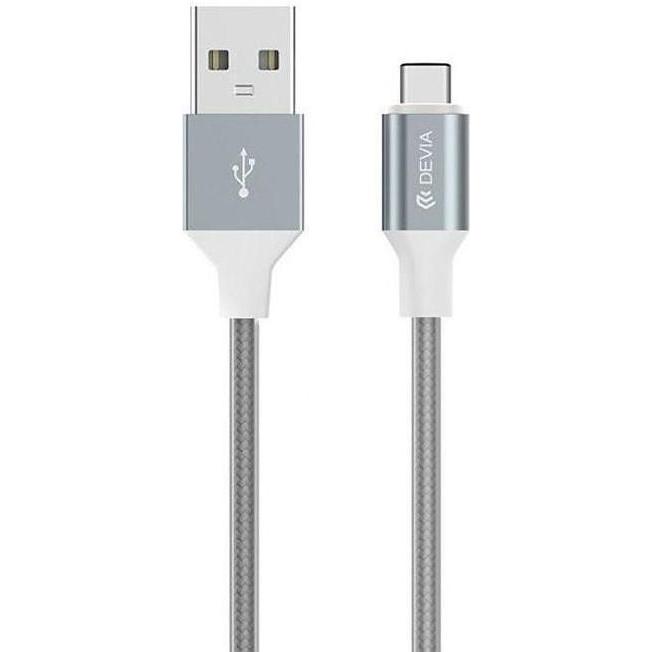 Devia Pheez Series Cable Set for Micro 3 Pack (25CM,1M,2M) gray (0.25 m, USB 3.2 Gen 1), USB Kabel