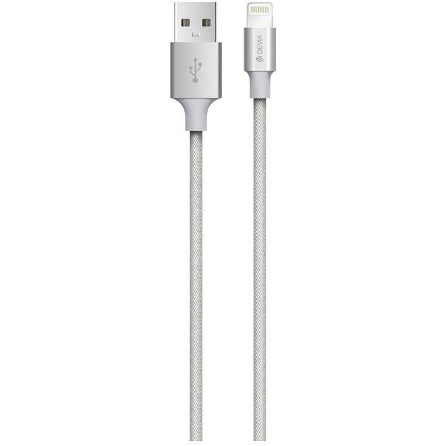 Devia Pheez Series Cable for Lightning (5V 2.4A,1M) grey (1 m, USB 2.0), USB Kabel