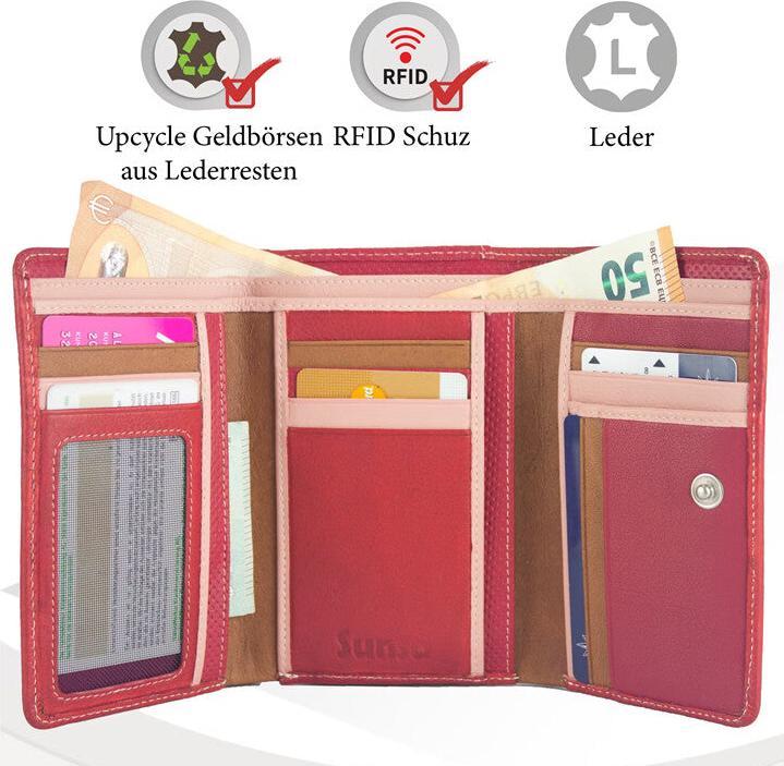 Immagine prodotto Sunsa Portafoglio da donna RFID in pelle riciclata No.5