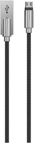 Actual product image Devia Storm Series Zinc Alloy Android cable (5V 2.1A,1M) black (1 m, USB 2.0)