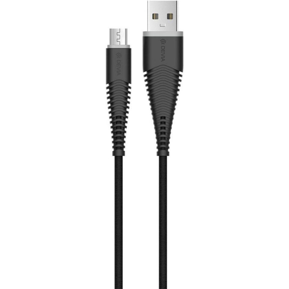 Devia Fish 1 Series Cable for Micro USB (5V 2.4A,1.5M) black (1.50 m), USB Kabel