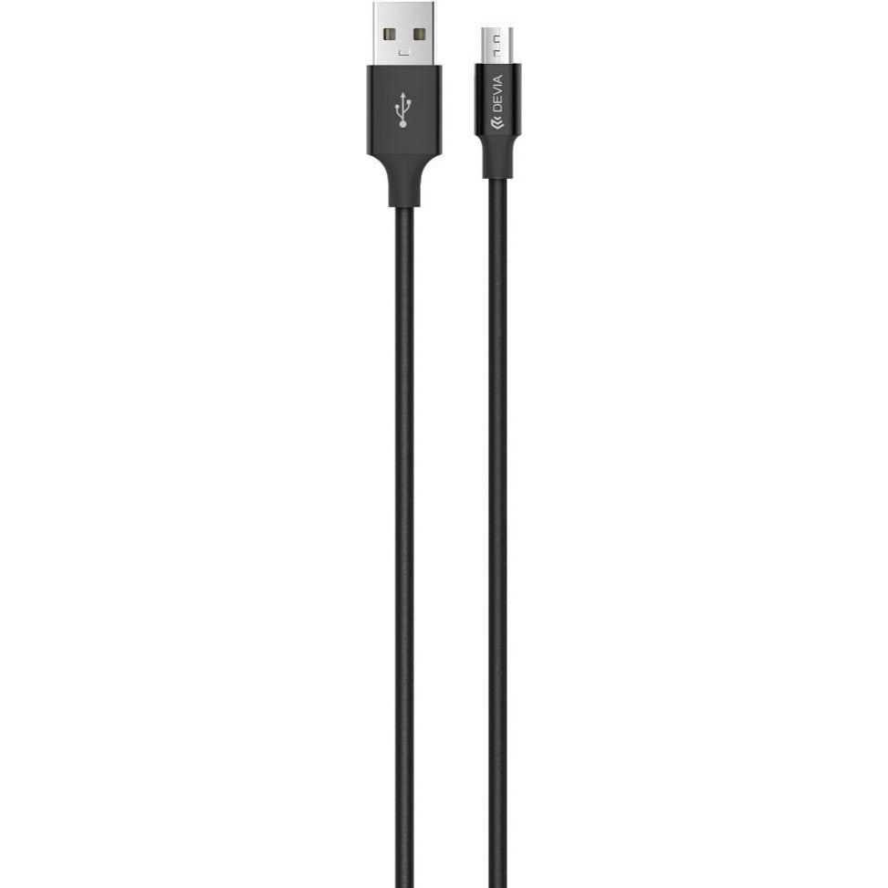 Devia Pheez Series Cable for Micro USB (5V 2.4A,1M) black (USB 1.0), USB Kabel