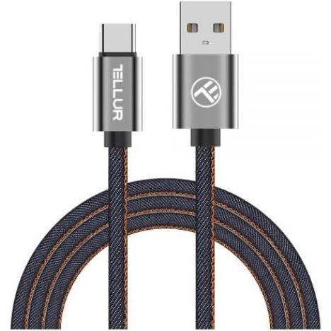 Tellur Data cable, USB to Type-C, 1m denim (1 m), USB Kabel