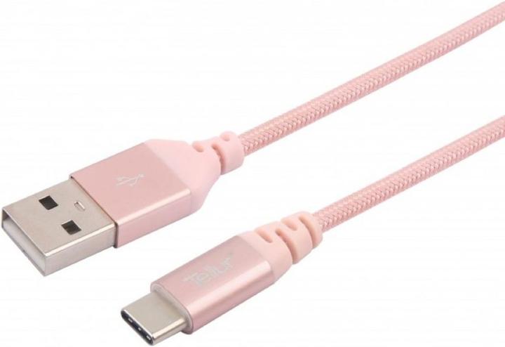 Produktbild Tellur Data cable, USB to Type-C, made with Kevlar, 3A, 1m rose gold (1 m, USB 2.0)