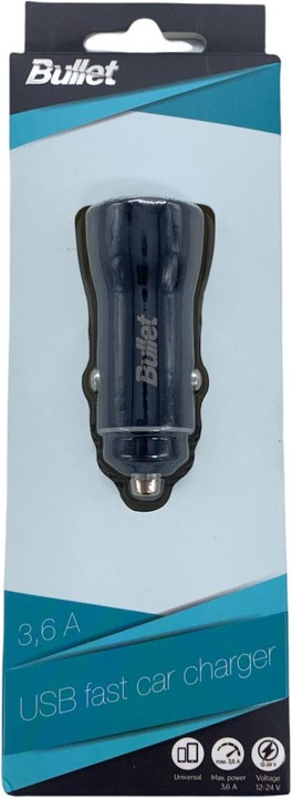 Bullet USB Car Charger Q3.0 + Type C 2.4A