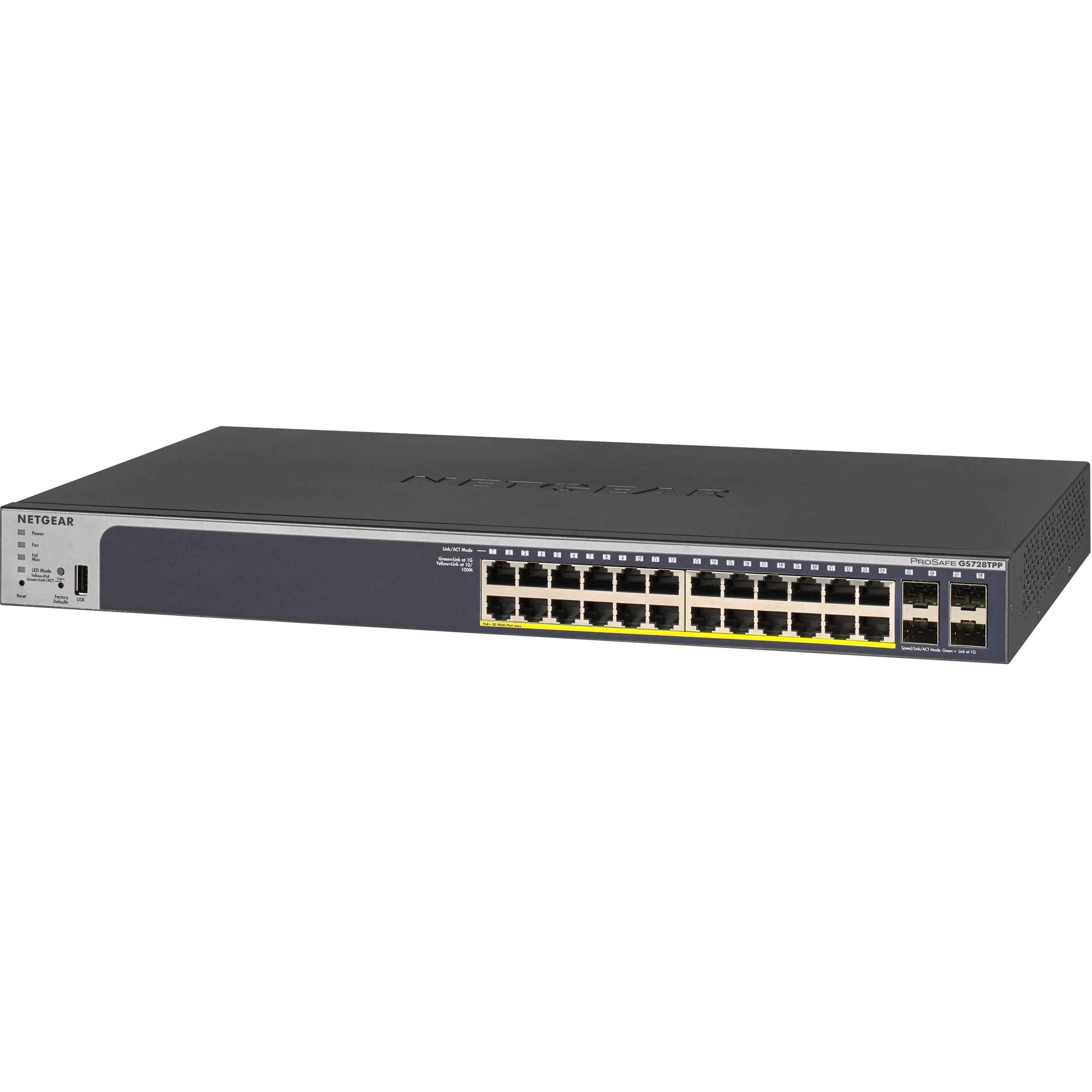 Netgear Gs728tpp-200eus (28 Ports), Netzwerk Switch, Schwarz