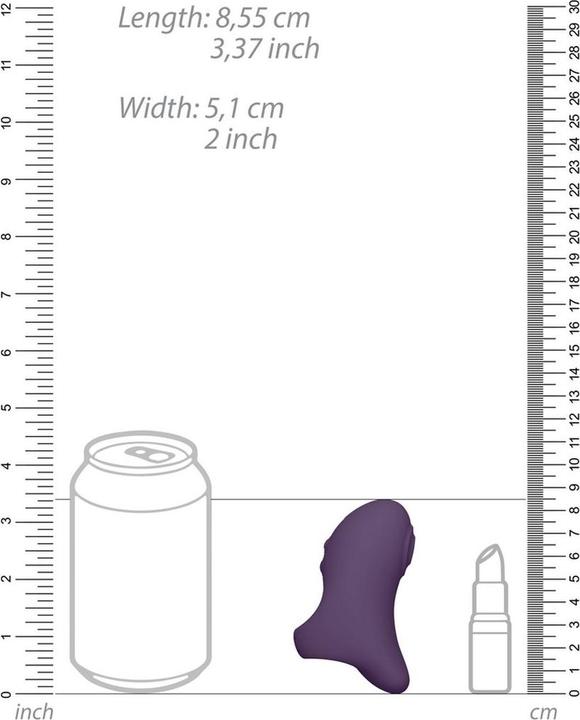 Actual product image Shots Hana - Pulse Wave Finger Vibrator - Purple