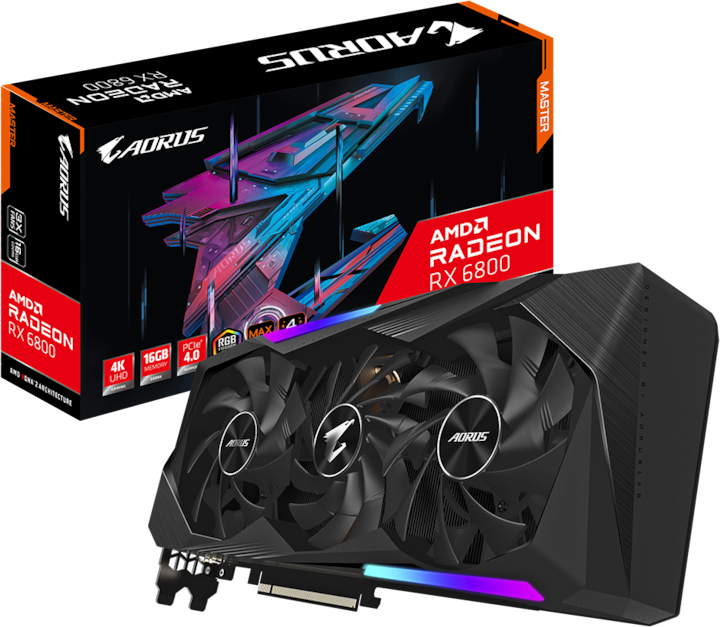 Actual product image Gigabyte Aorus Radeon RX 6800 Master 16G (16 GB)