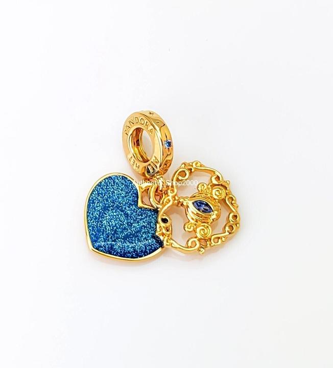 Immagine prodotto Pandora Carrozza Disney di Cenerentola e cuore doppio (Dorato, Smalto)
