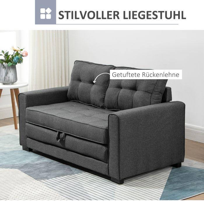 Image du produit Swisshandel24 Schlafsofa Klappsofa 2-Sitzer Stoffsofa Bettsofa Sofa mit Schlaffunktion Sofagarnitur Leinen-Touch G (Canapé-lit)