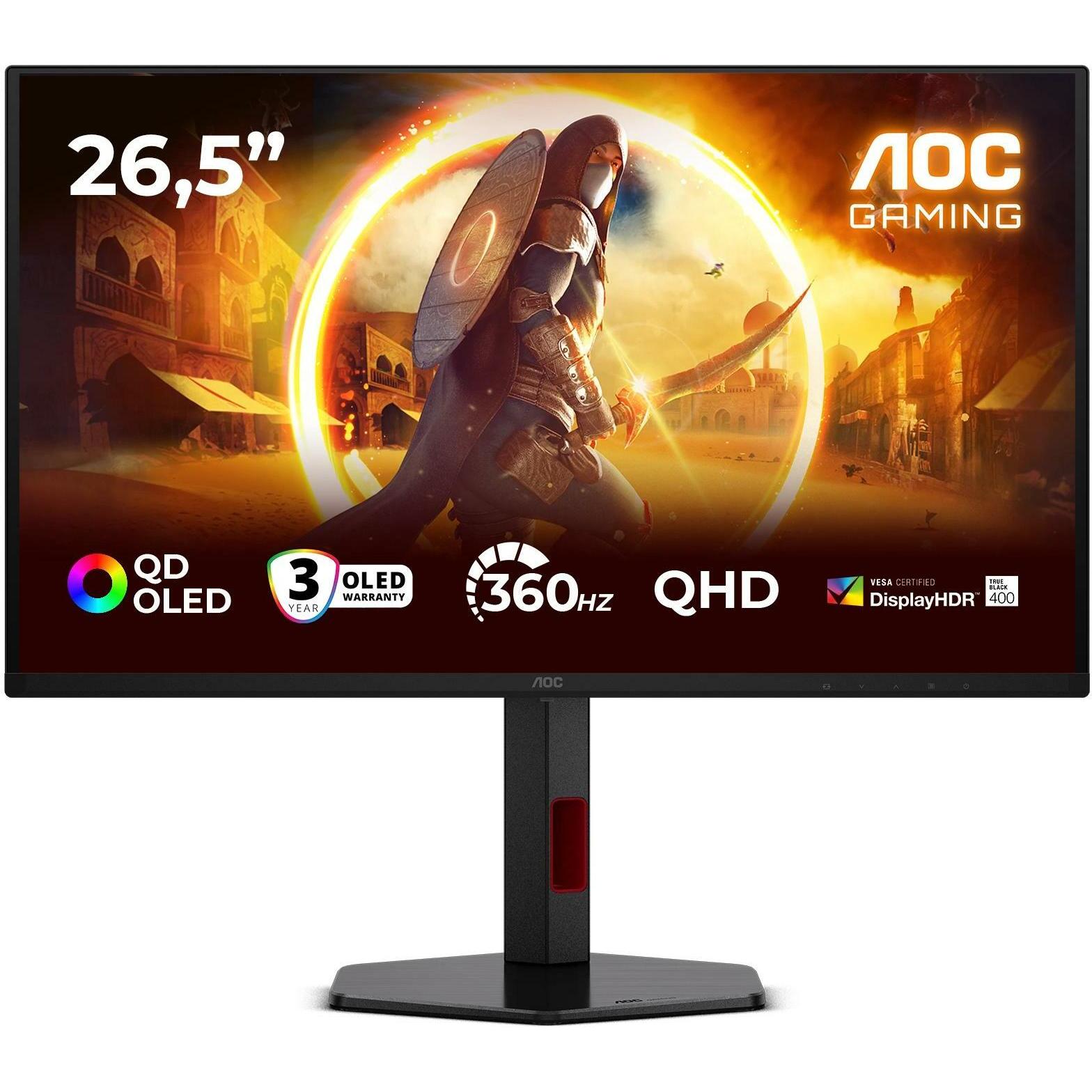 Aoc Rosso/Nero Q27g4sdr (2560 X 1440 Pixel, 26.50"), Monitor,