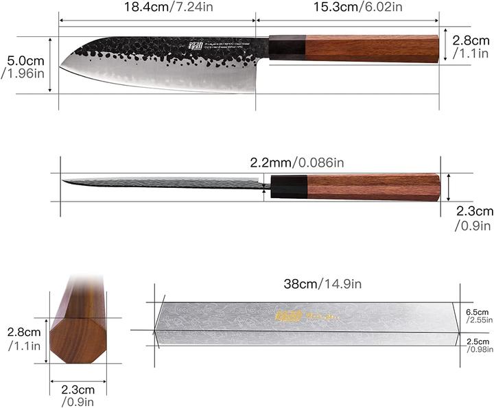 Produktbild Findking Santoku-Messer (18.40 cm)