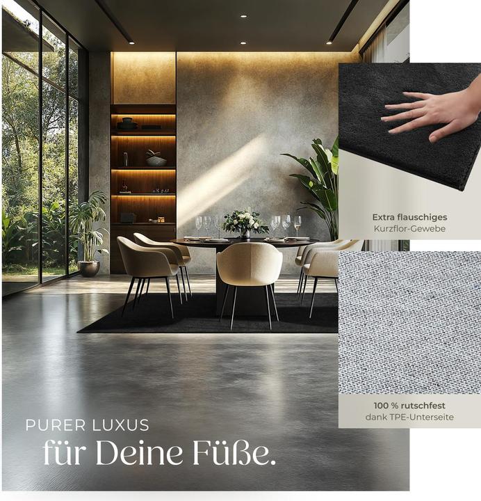Immagine prodotto tectake Tappeto a pelo corto Soft Zone (140 x 200 cm)