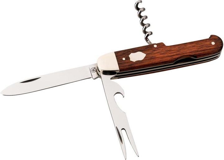 Produktbild Hartkopf-Solingen Hartkopf Taschenmesser Picknick, 3-teilig, 1.4034-Stahl, Rotholz, Neusilberbacken, Gravurplättchen