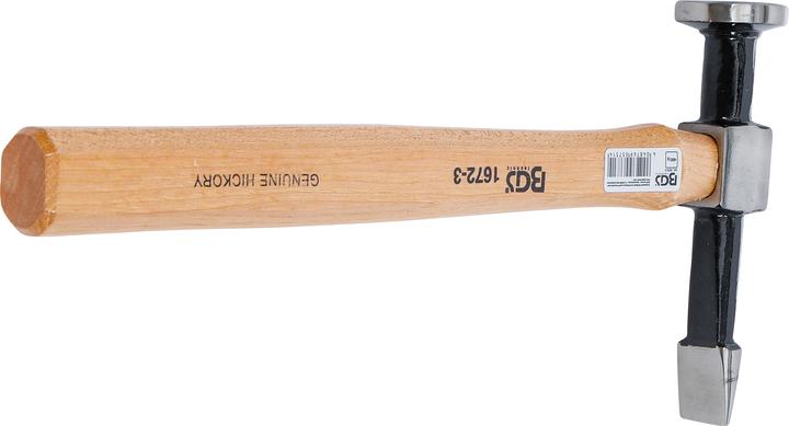Produktbild BGS Karosseriehammer runder, flacher Kopf / gerade, horizontale Finne (436 g)