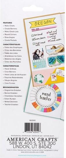 Actual product image We R Memory Keepers Stencil Journal Guide 10 x 20 cm