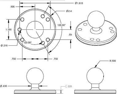 Actual product image Rammount Mounting base