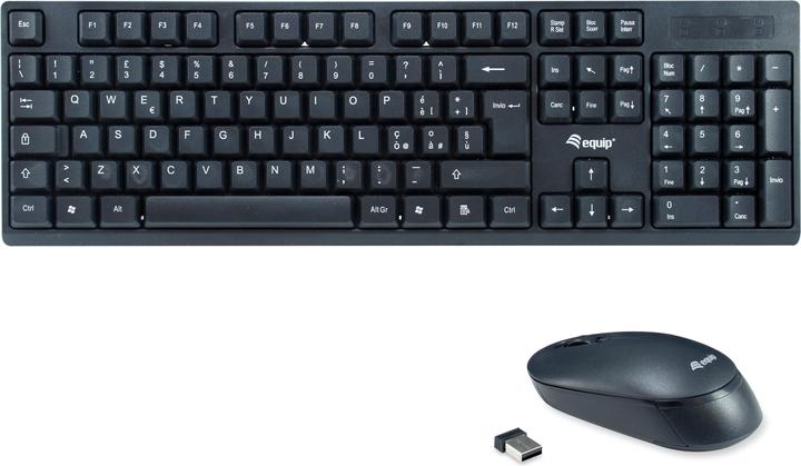 Actual product image equip Wireless combi keyboard+mouse, black, Italian (IT, Wireless)
