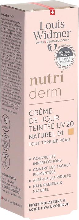 Produktbild Widmer Louis Nutriderm Tagescreme getönt UV20 natural 01 parfumiert 30 ml (30 ml, Getönte Tagescreme, SPF 20)