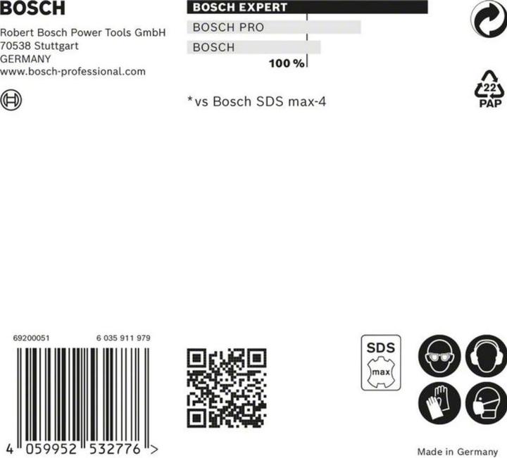 Image du produit Bosch Professional Zubehör Foret marteau EXPERT SDS max-8X, 12 x 600 x 740 mm (12 millimètres)