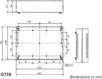 Image du produit HP Autozubehör BOITIER INFLAMMABLE - Dessus gris clair avec panneaux arrière noirs - 260 x 180 x 65 mm (Boîtier)